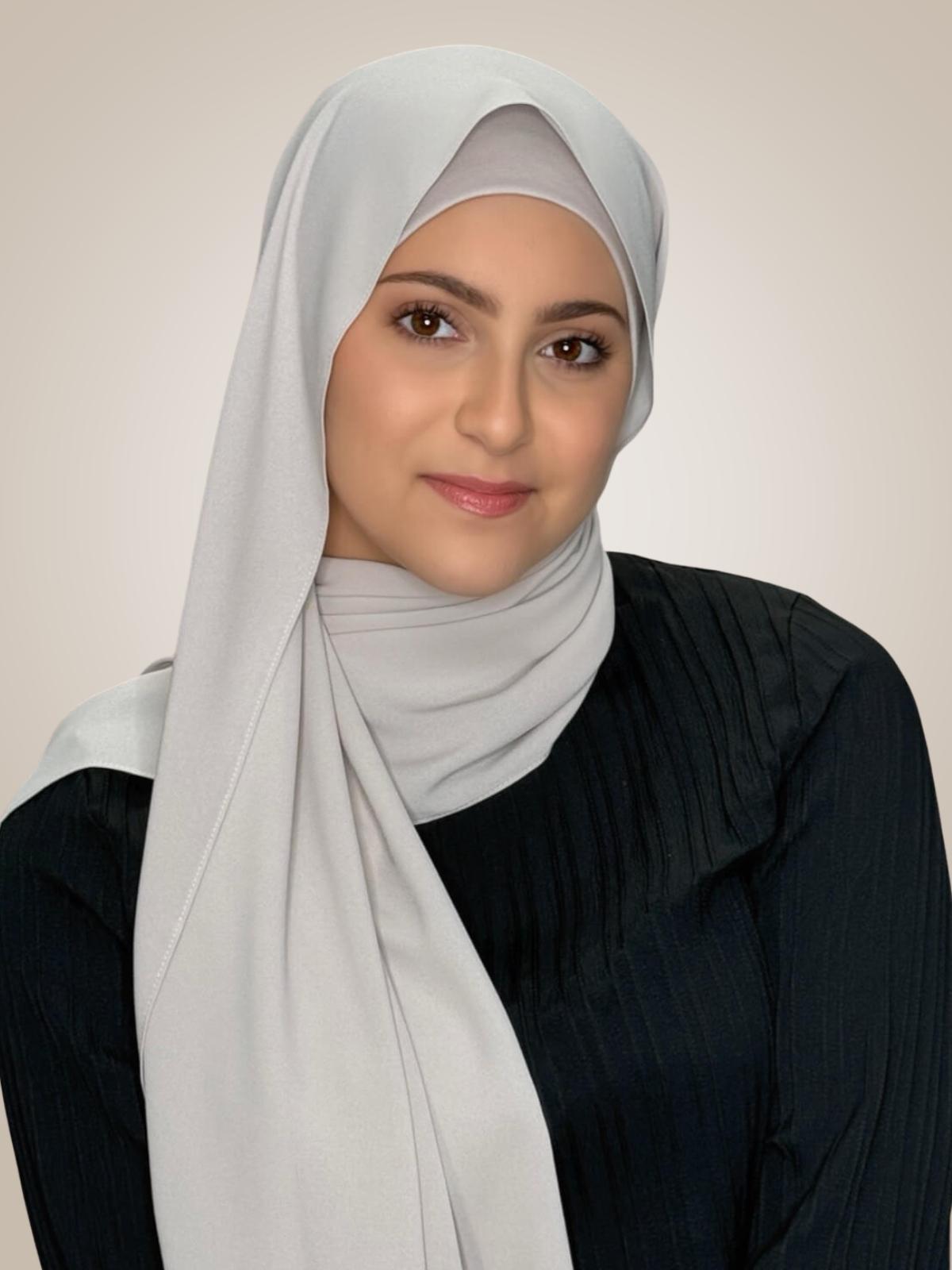 Modish Girl Matching Chiffon Hijab Set-Misty Lilac