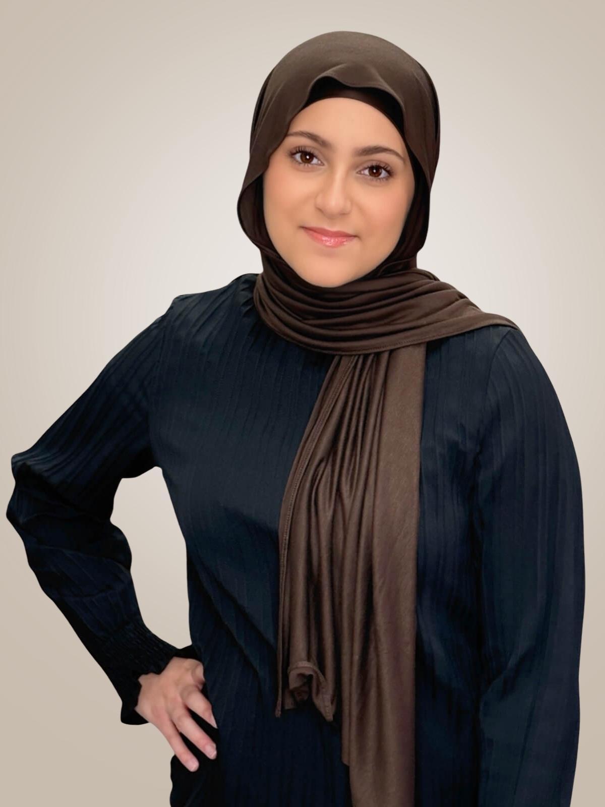 Modish Girl Premium Jersey Hijab-Chocolate Brown