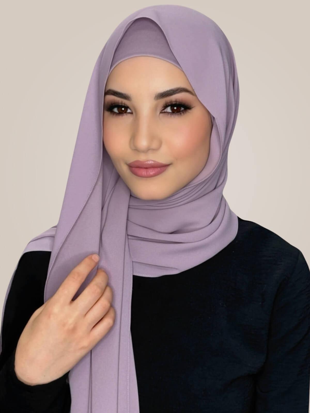 Matching Chiffon Hijab Set-Barely Mauve