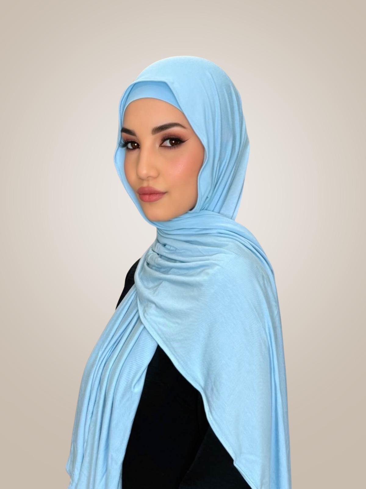 Premium Jersey Hijab-Baby Blue