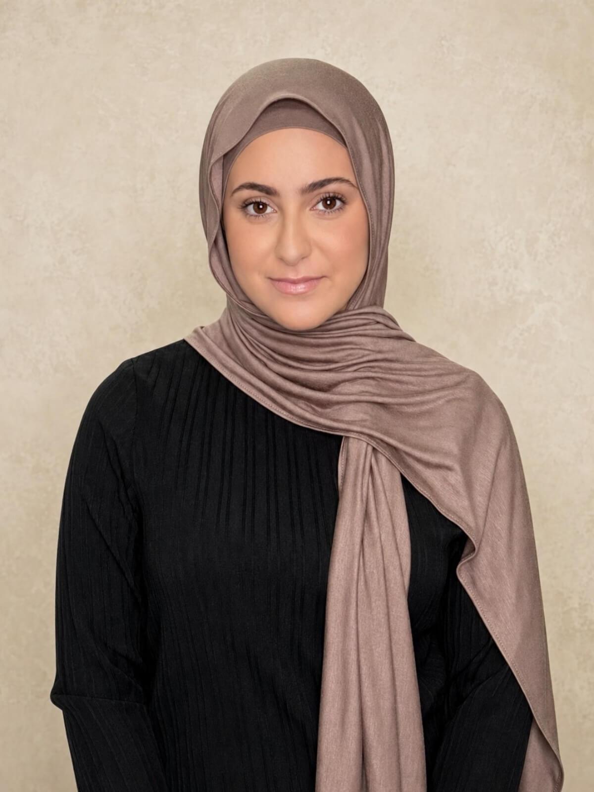 Modish Girl Premium Jersey Hijab-Truffle