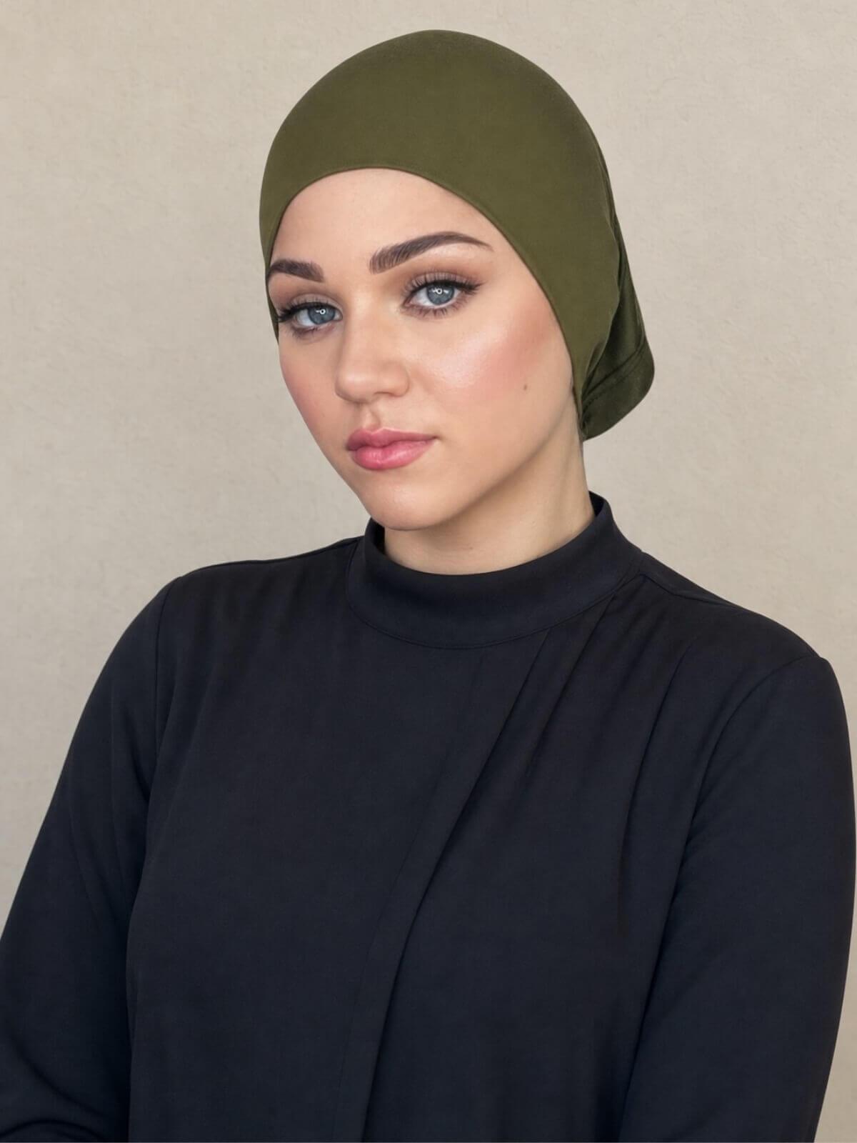 Premium Jersey Underscarf-Olive Green
