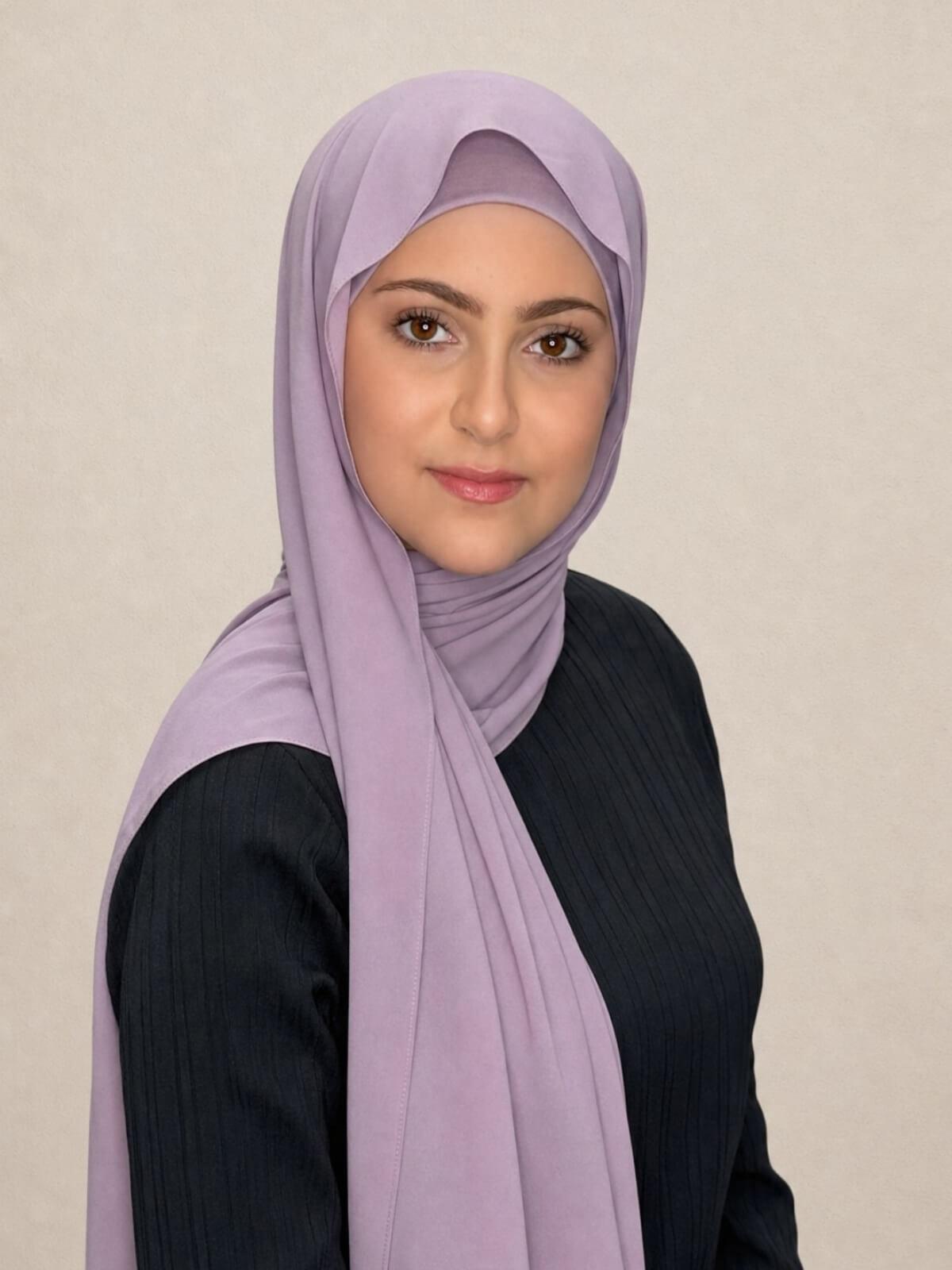 Modish Girl Matching Chiffon Hijab Set-Barely Mauve