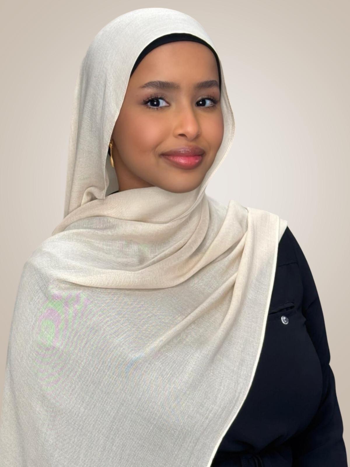Cotton Modal Hijab-Buttercream