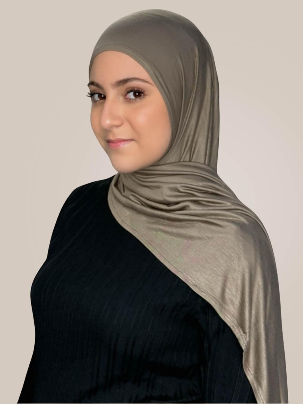 Modish Girl Pre-Sewn Jersey Hijab-Sandstone