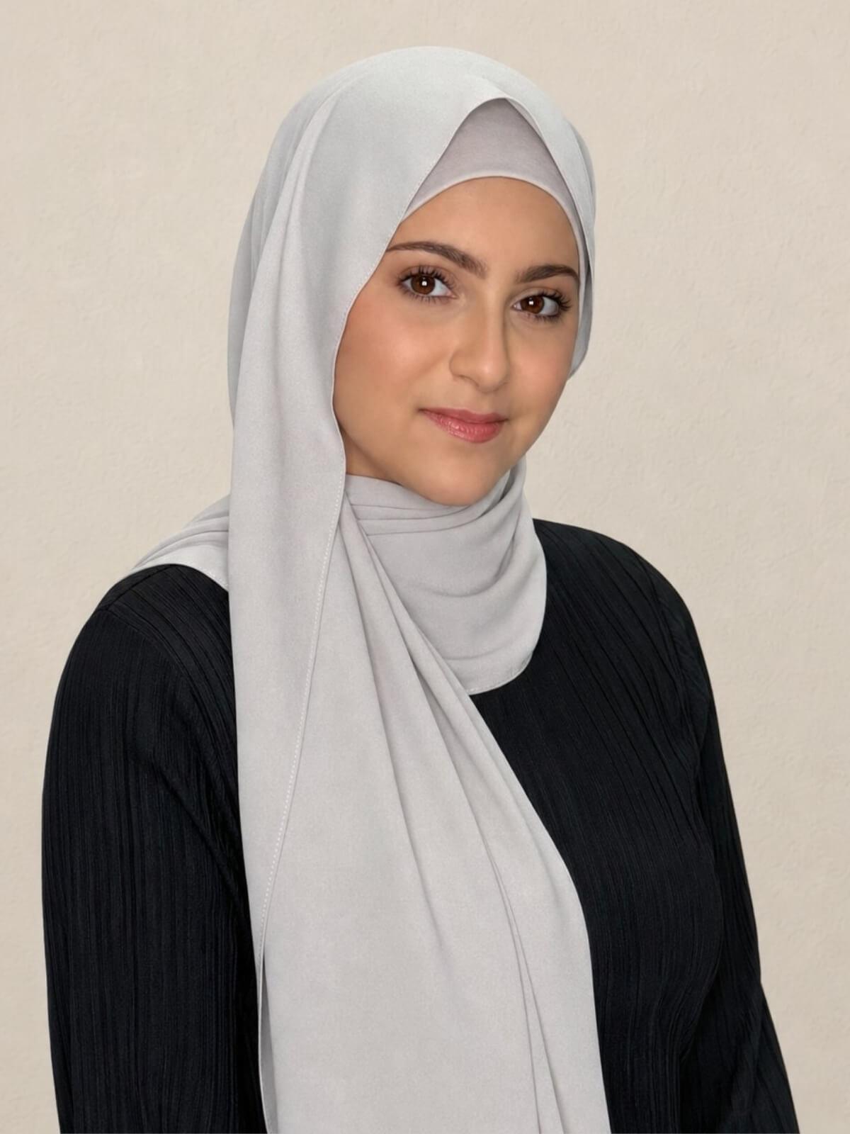 Modish Girl Matching Chiffon Hijab Set-Misty Lilac