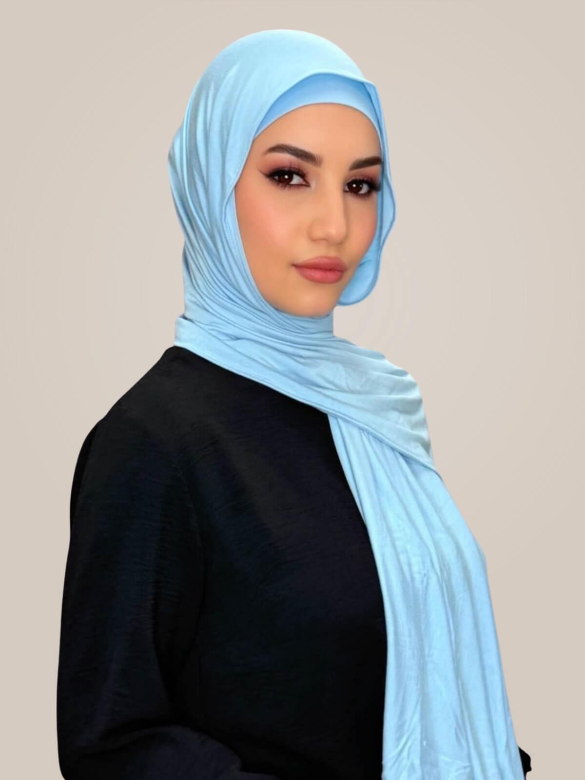 Premium Jersey Hijab-Baby Blue