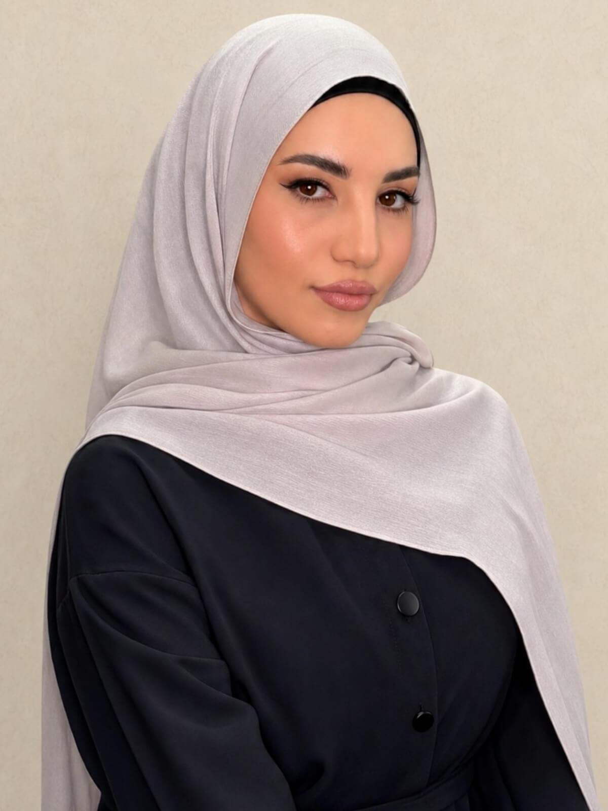 Cotton Modal Hijab-Misty Mink