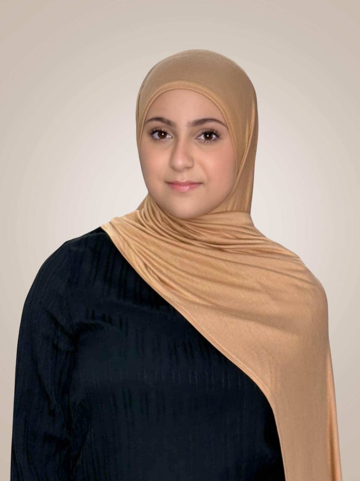 Modish Girl Pre-Sewn Jersey Hijab-Honey