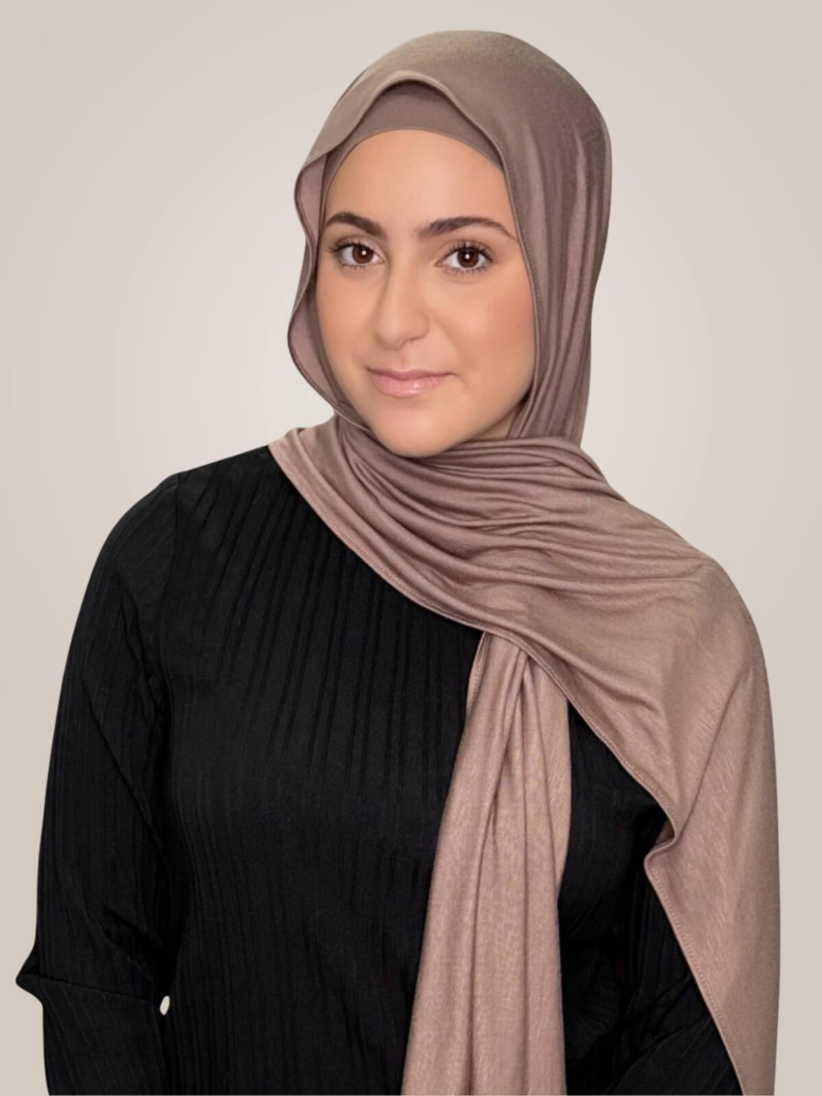 Modish Girl Premium Jersey Hijab-Truffle