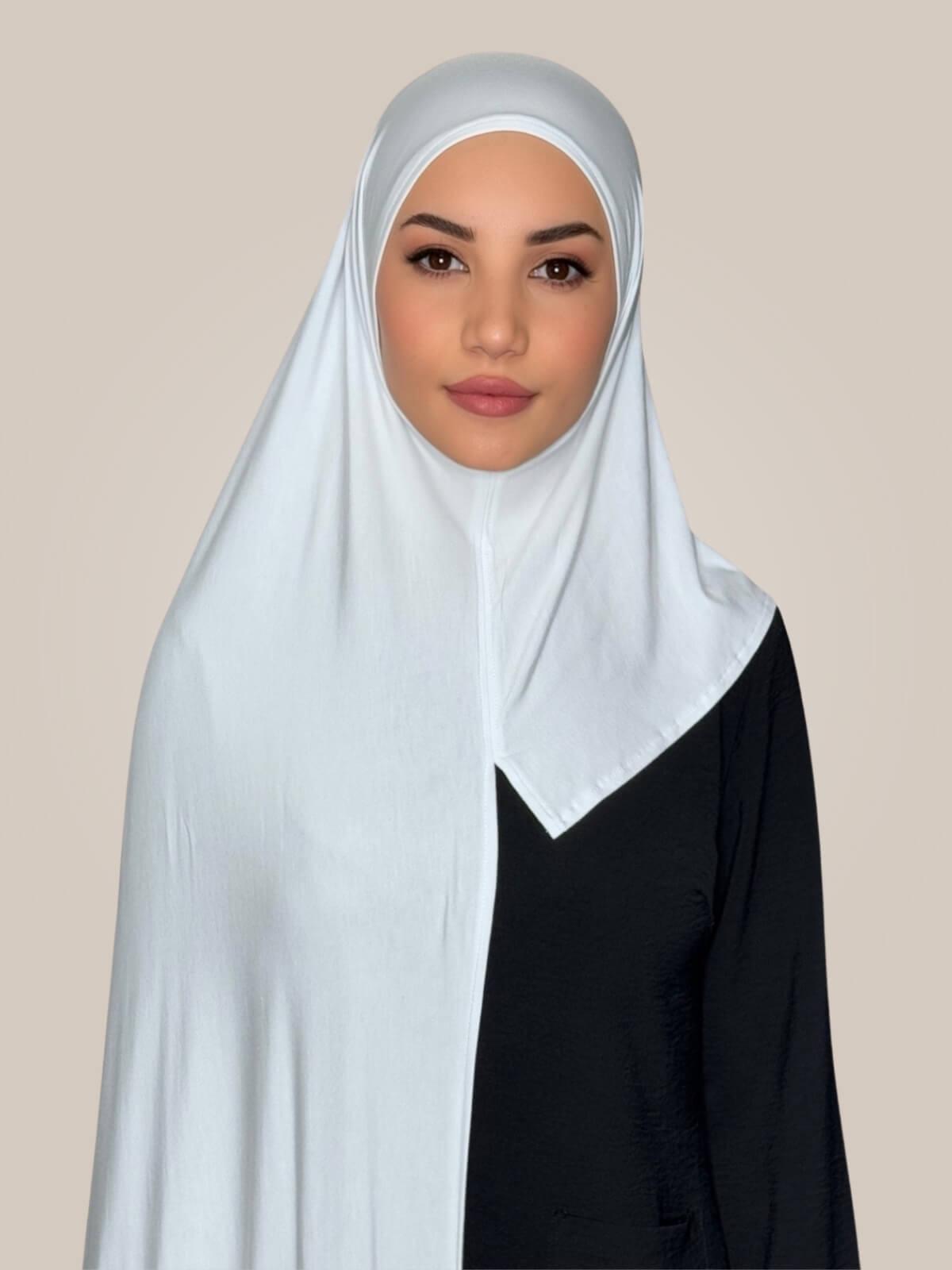 Pre-Sewn Jersey Hijab-White