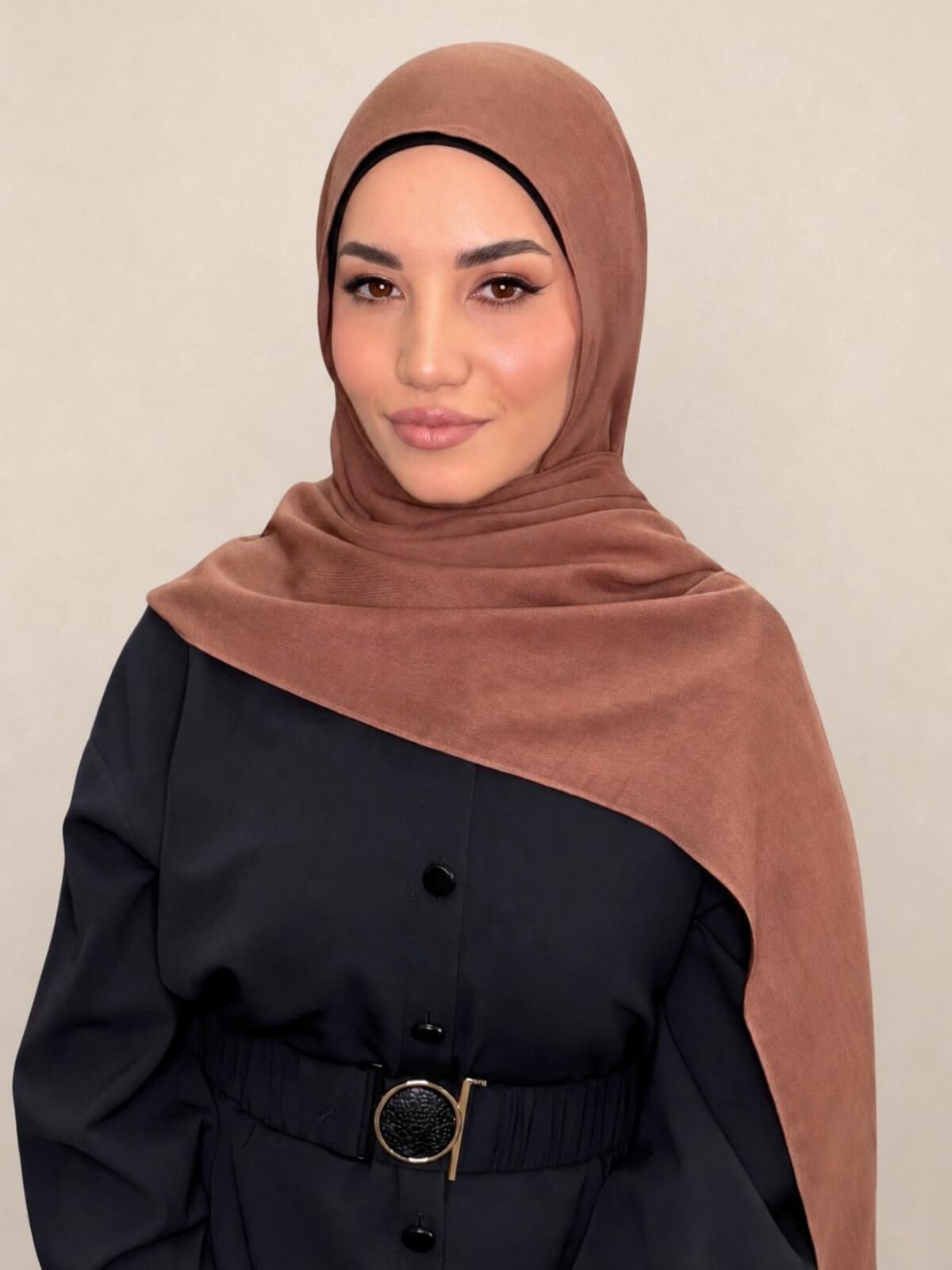 Cotton Modal Hijab-Golden Walnut