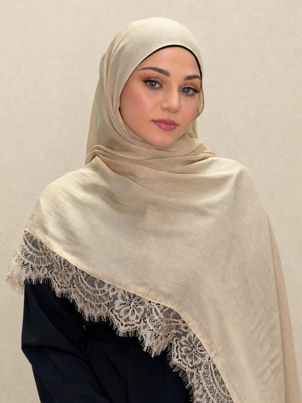 Lace Cotton Modal Hijab-Sweet Nothing