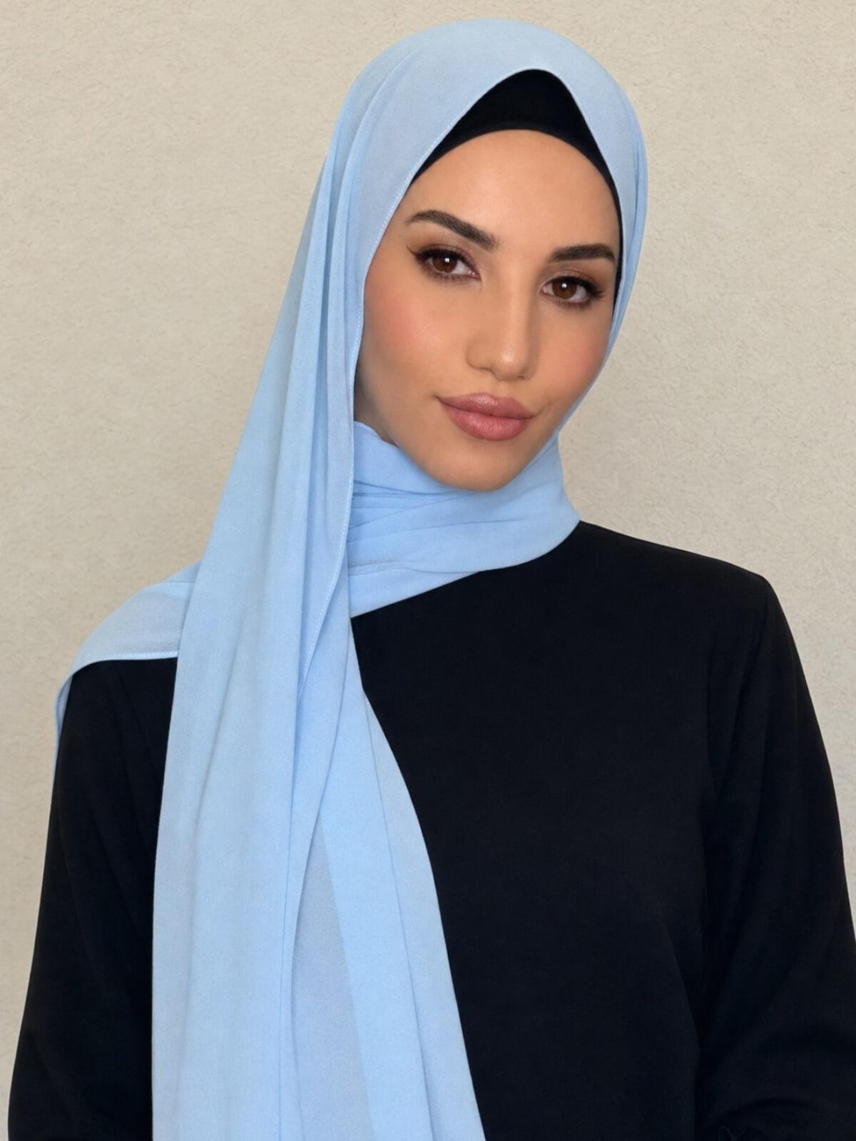 Classic Chiffon Hijab-Aqua