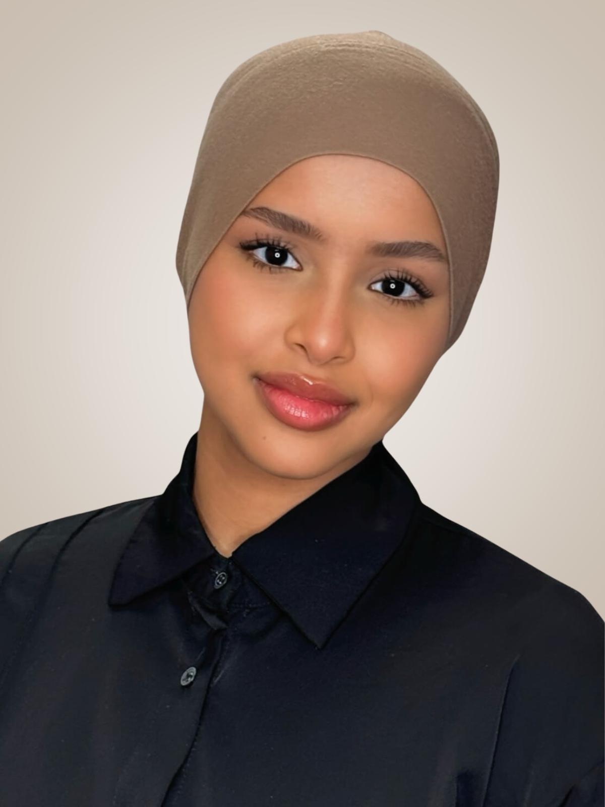 Premium Cotton Underscarf-Walnut Brown