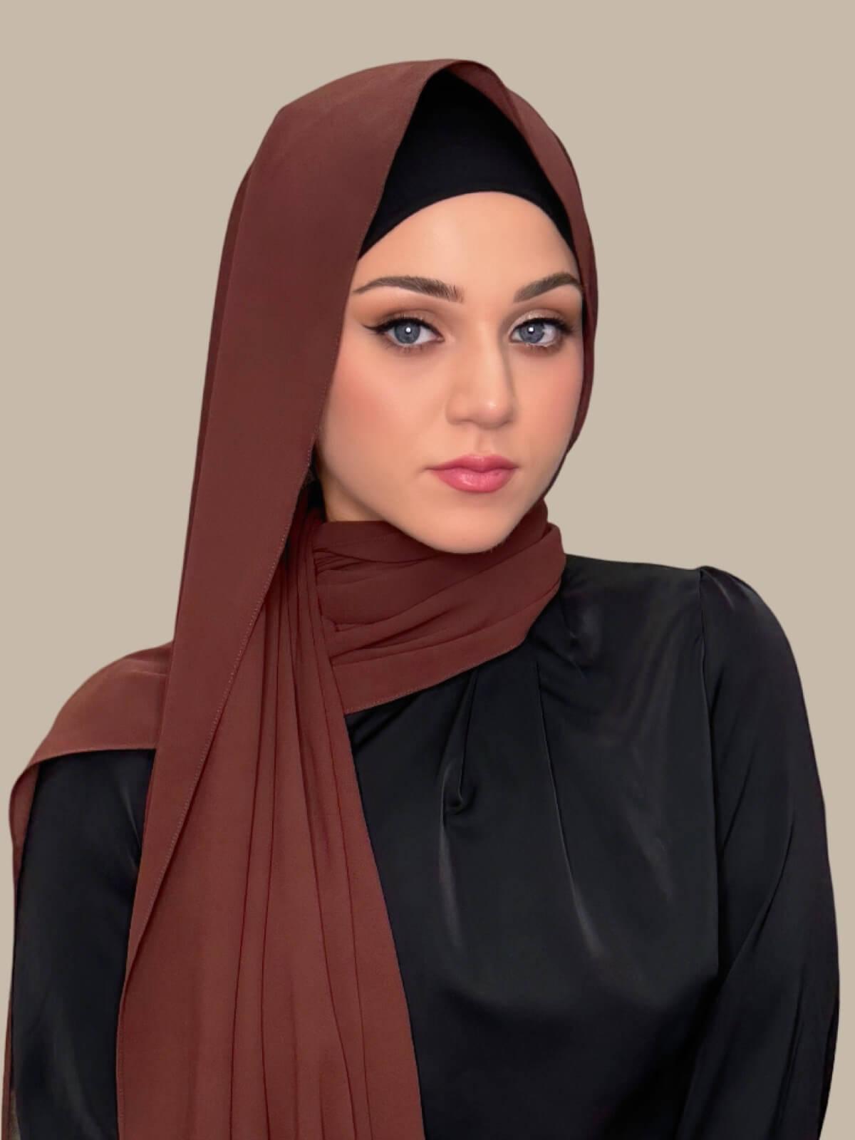 Classic Chiffon Hijab-Cocoa