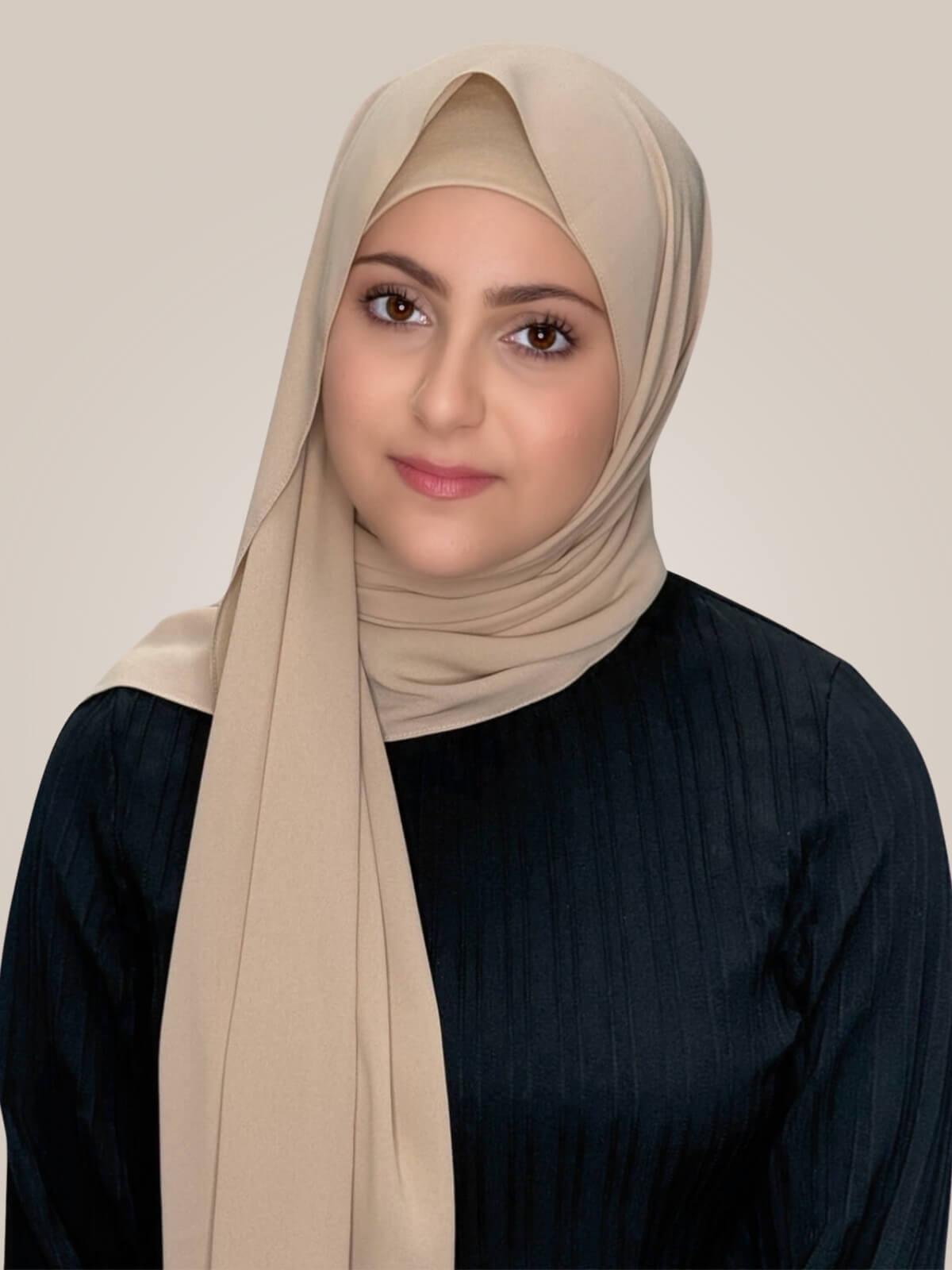 Modish Girl Matching Chiffon Hijab Set-Desert
