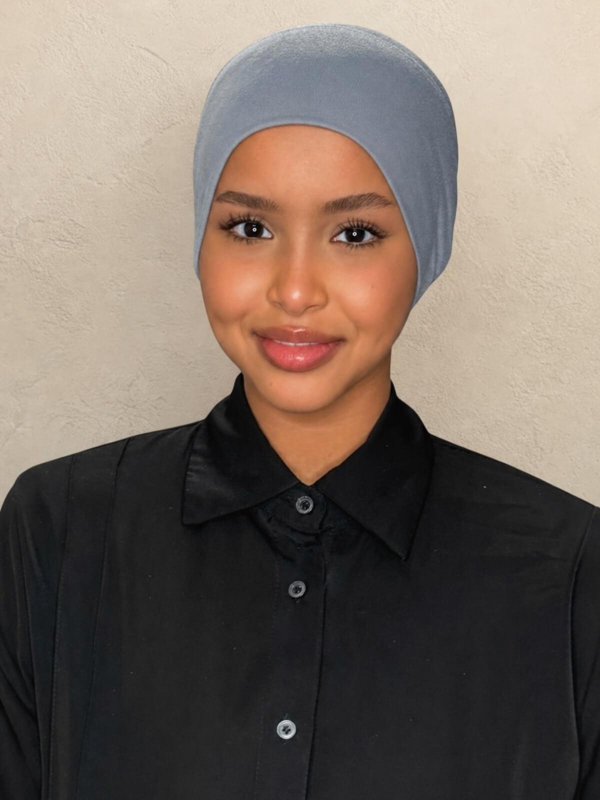 Premium Cotton Underscarf-Slate Grey