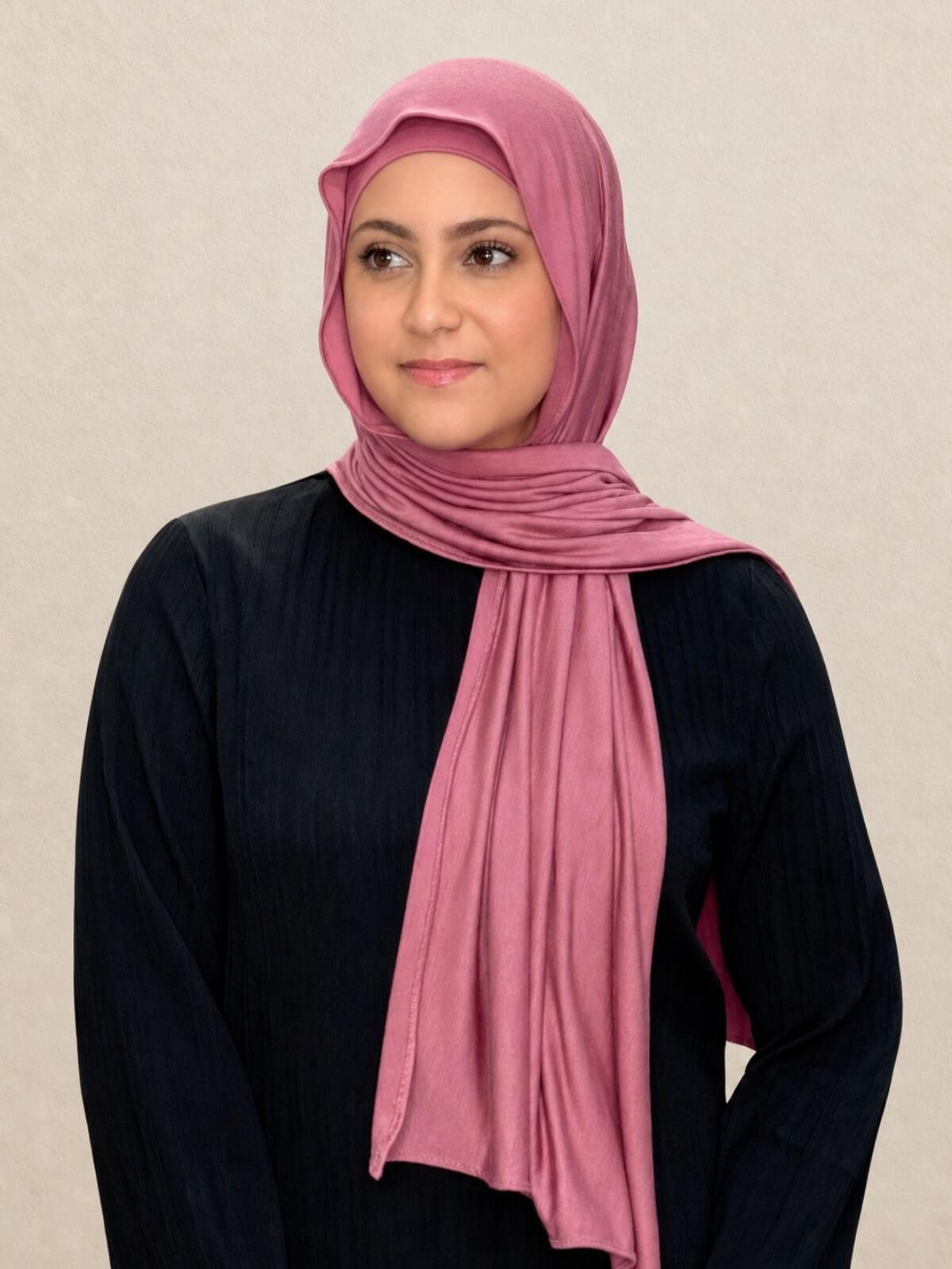 Modish Girl Premium Jersey Hijab-Pale Rose