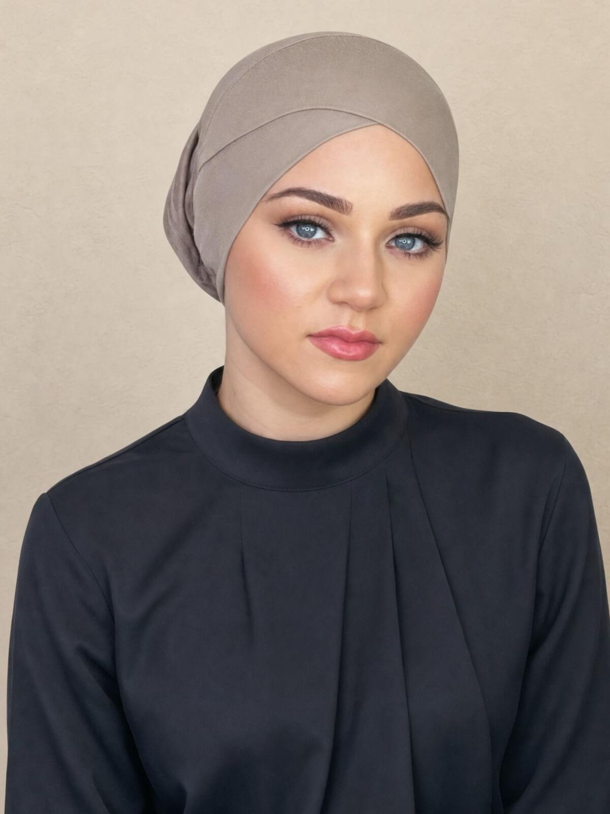 Premium Jersey Cross Front Underscarf -Desert