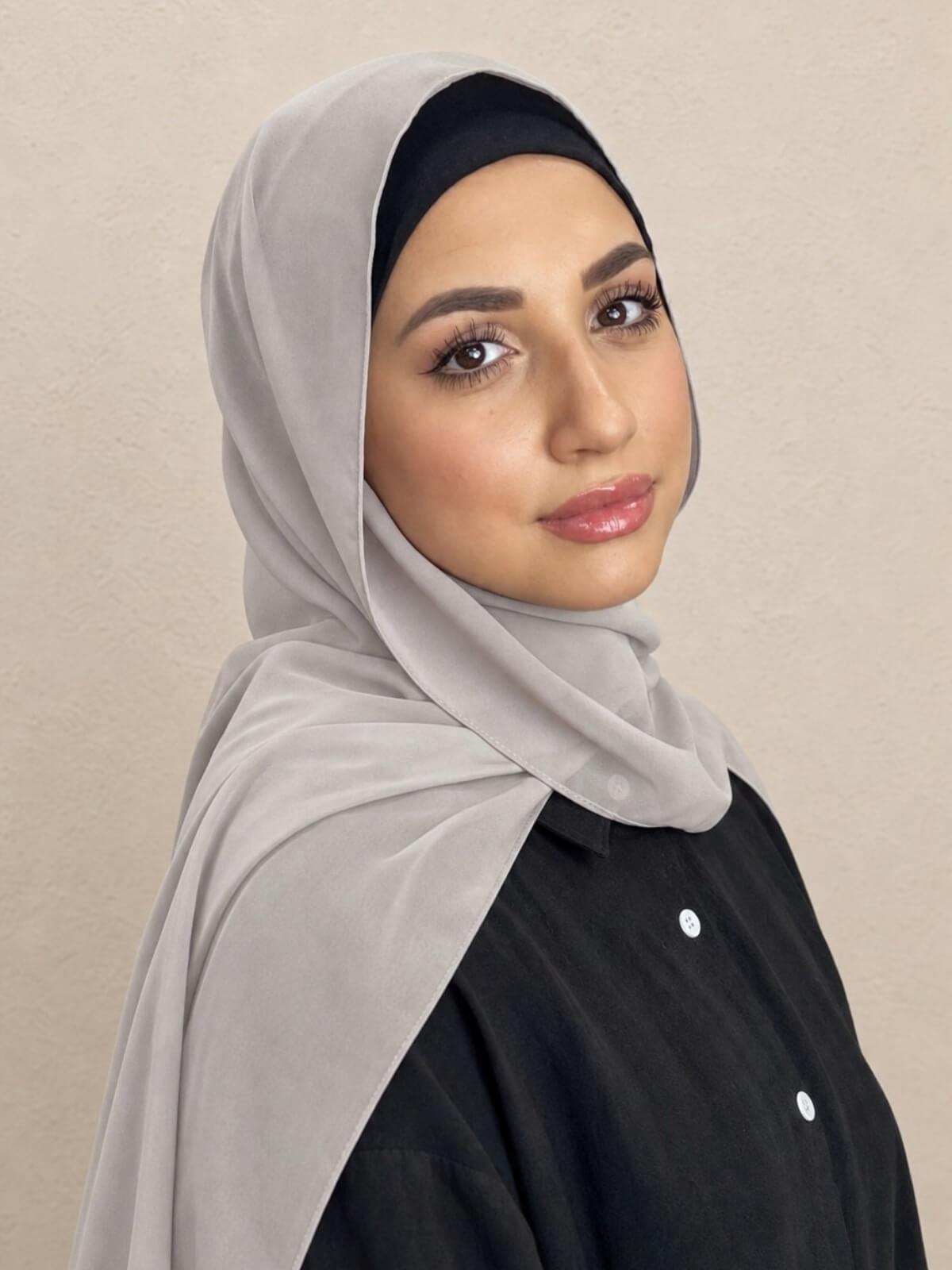 Luxury Chiffon Hijab-Taupe