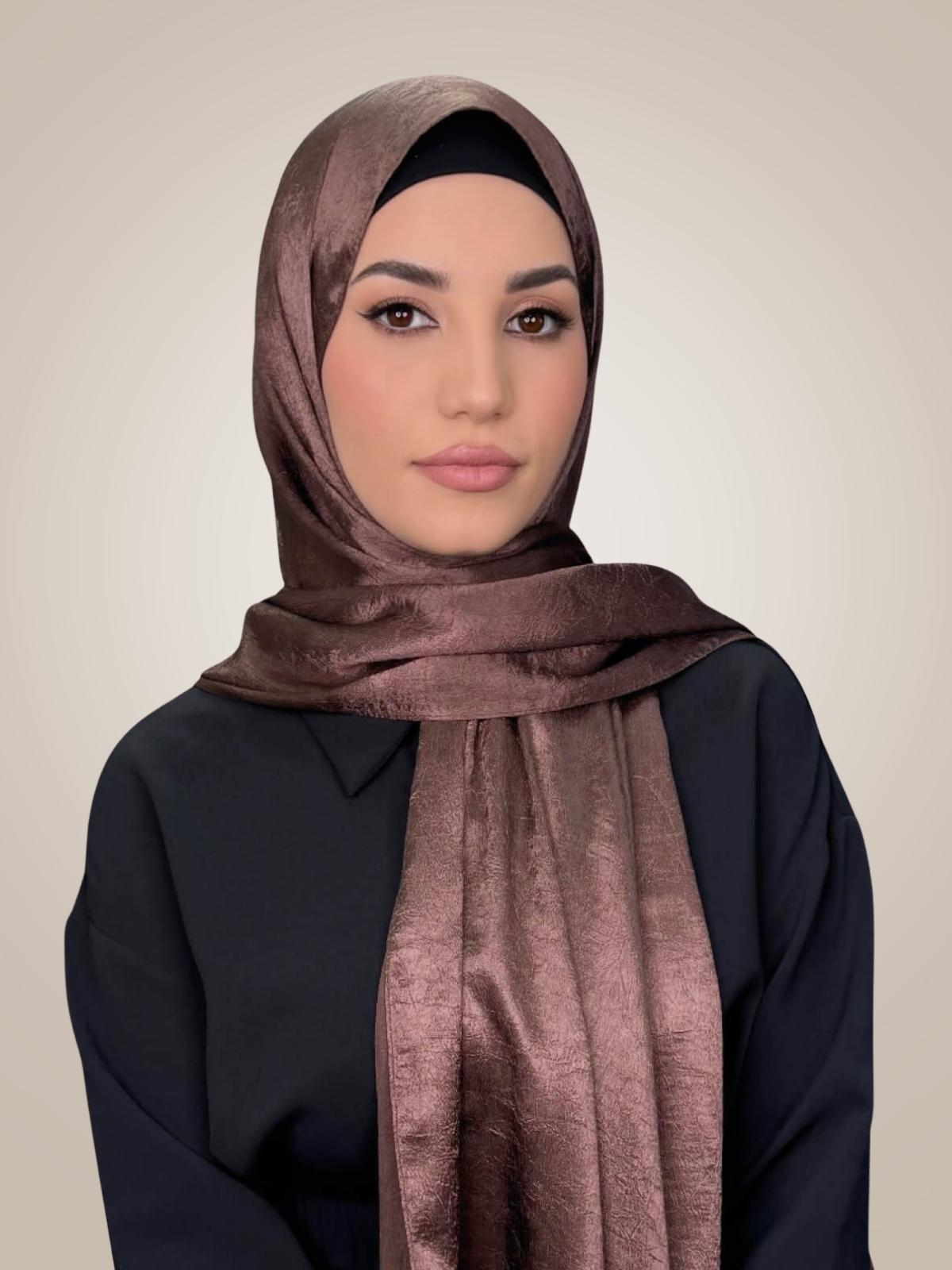 Classic Satin Hijab-Cocoa Dusk