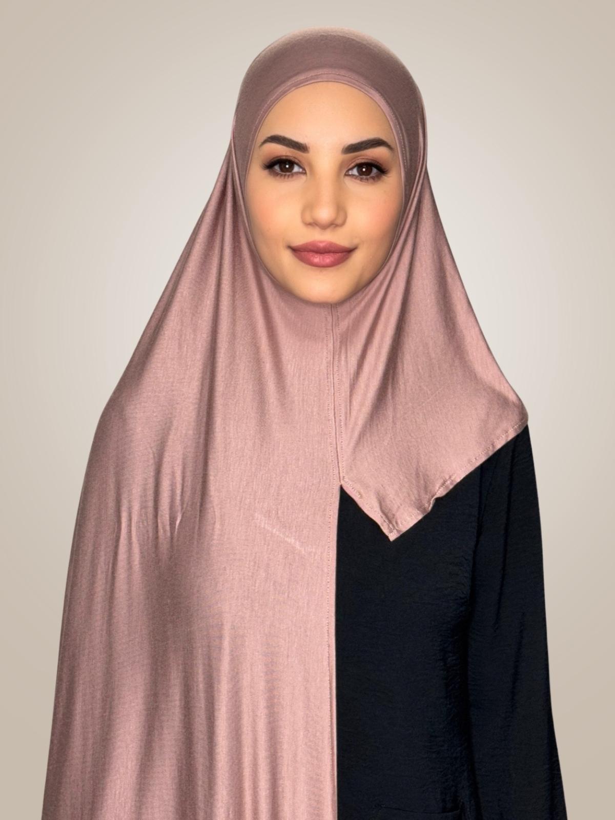 Pre-Sewn Jersey Hijab-Pale Taupe