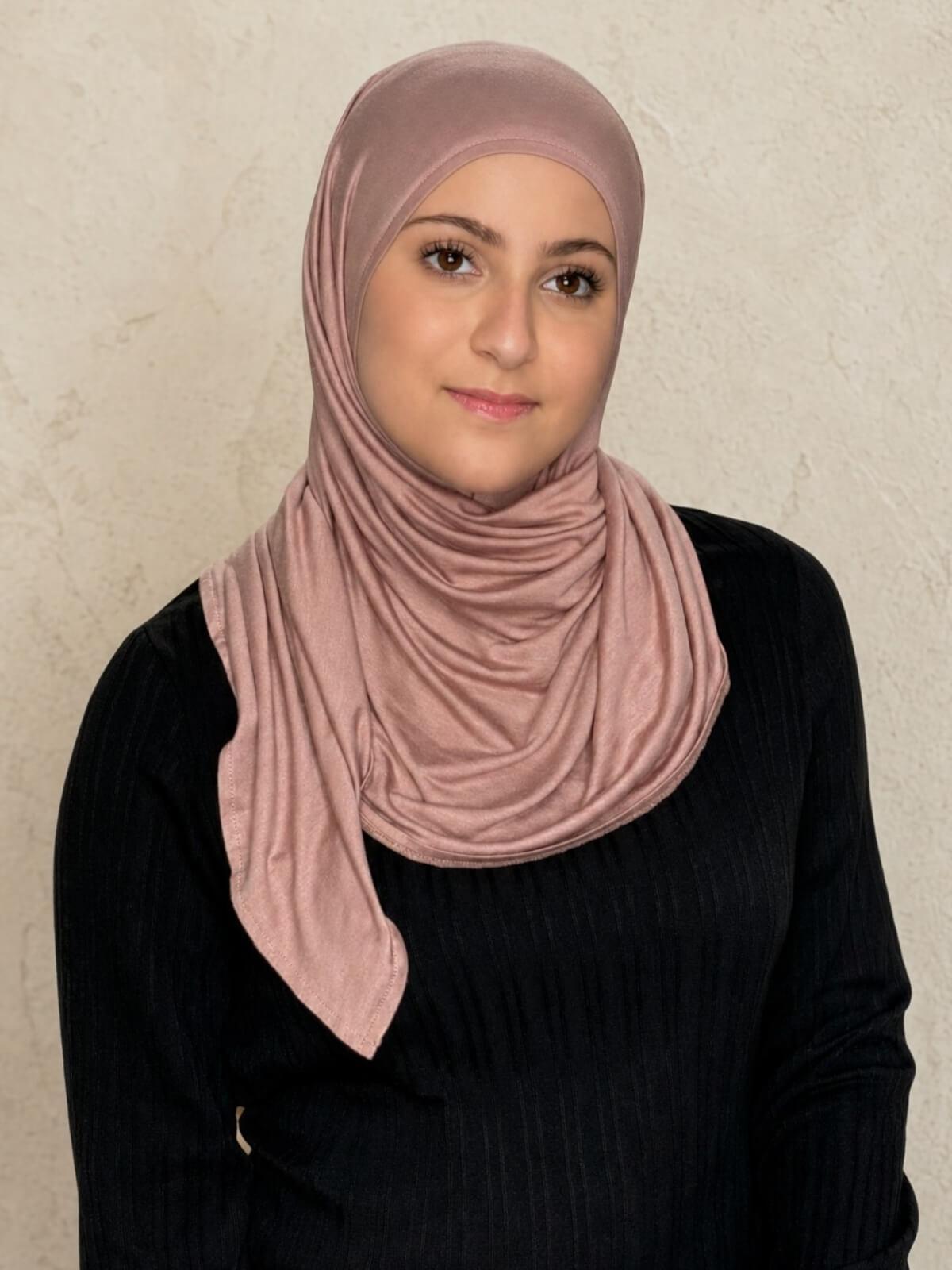 Modish Girl Pre-Sewn Jersey Hijab-Dusty Rose