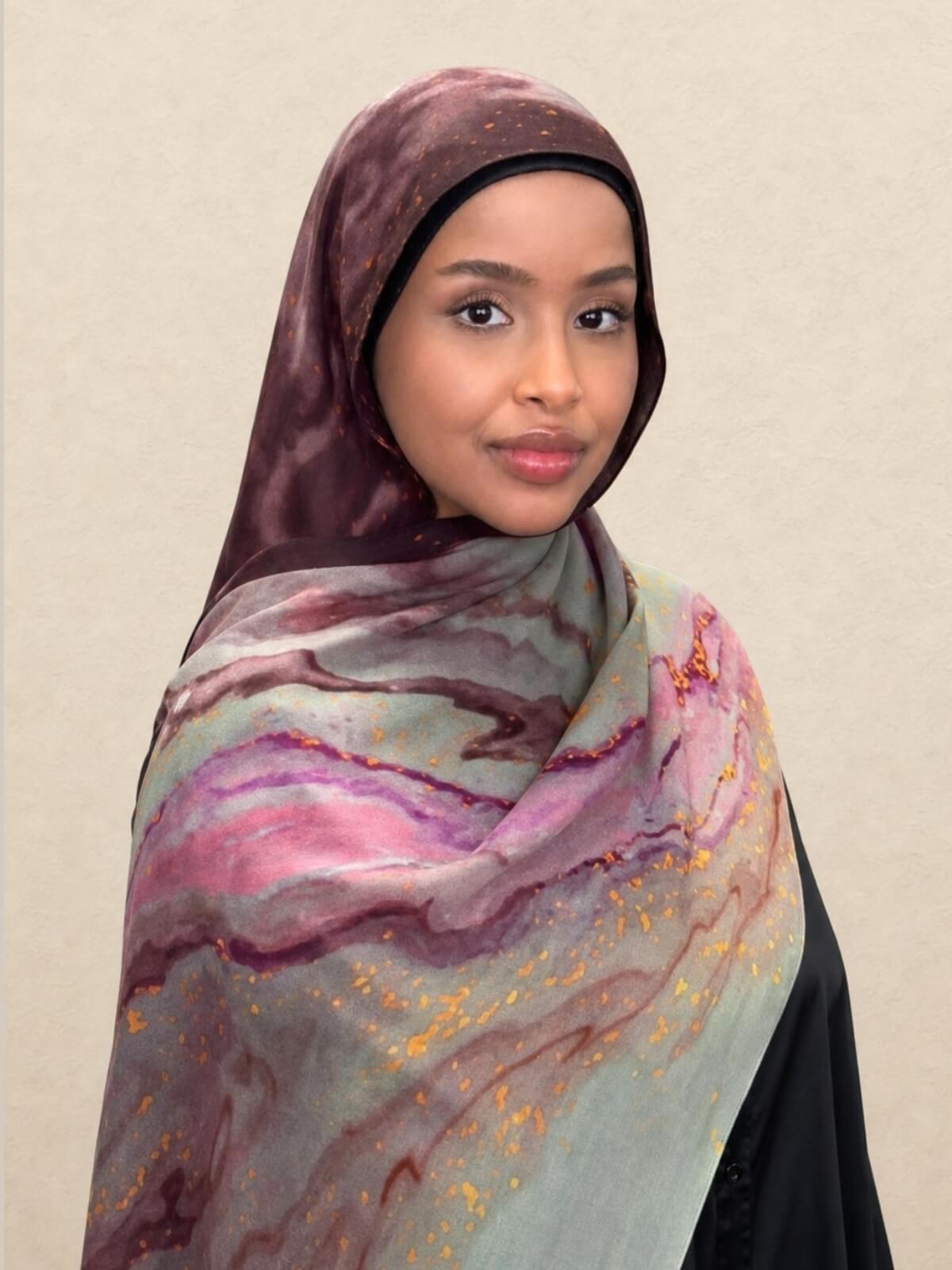 Print Modal Hijab-Rose Mirage