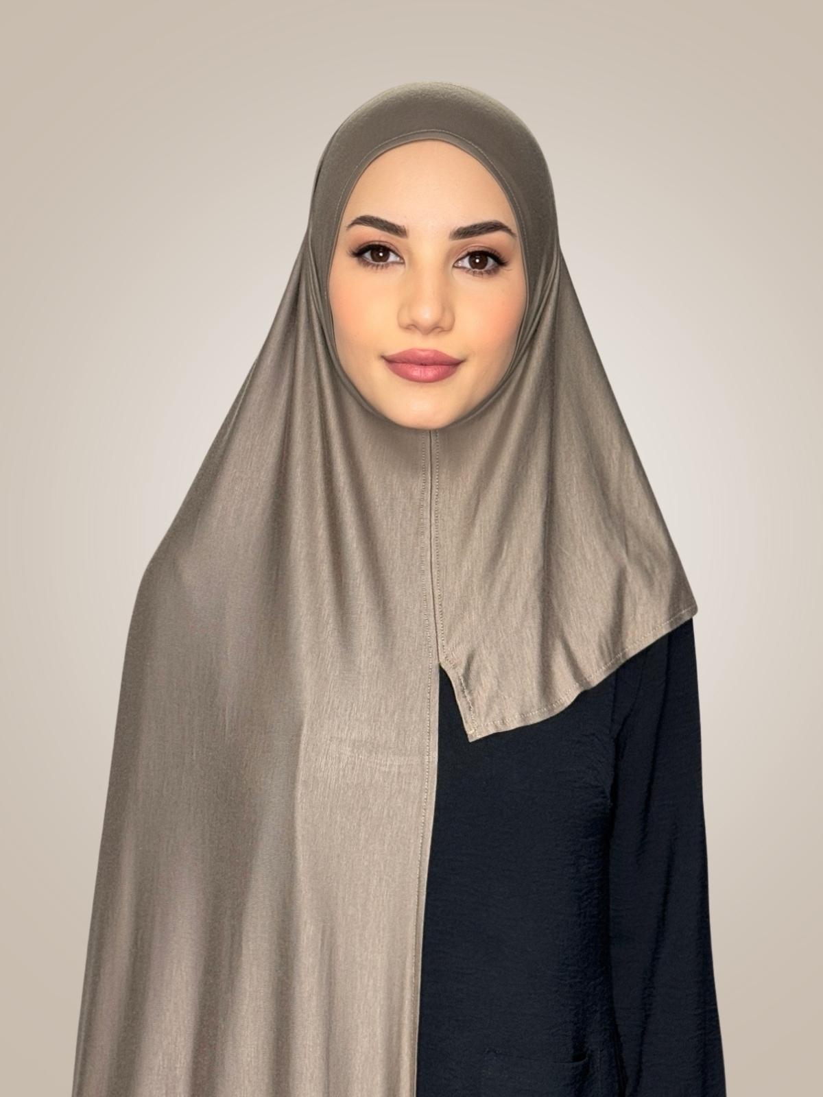 Pre-Sewn Jersey Hijab-Sandstone