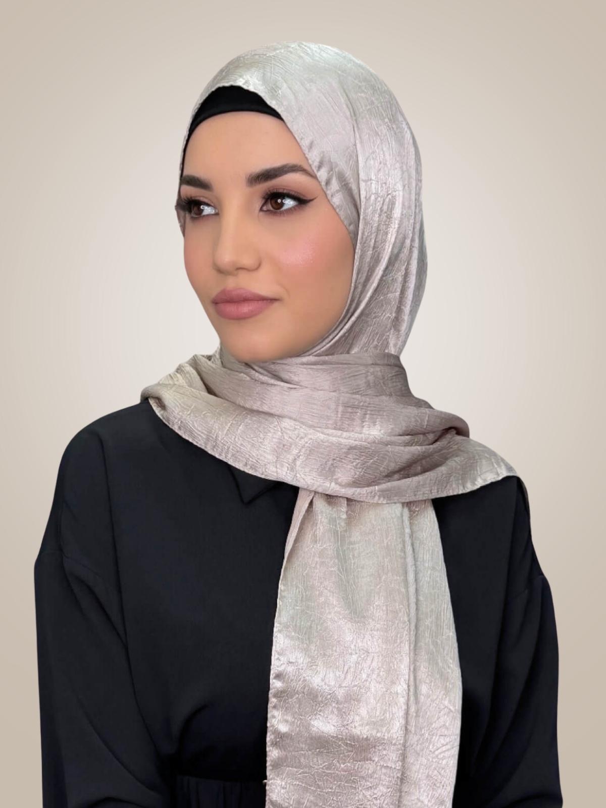 Classic Satin Hijab-Champagne