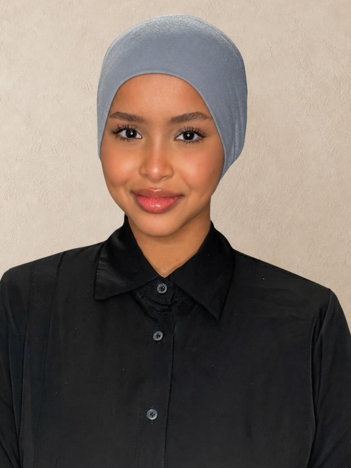 Premium Cotton Underscarf-Slate Grey