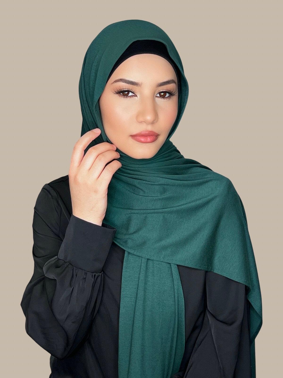 Classic Jersey Hijab-Deep Green