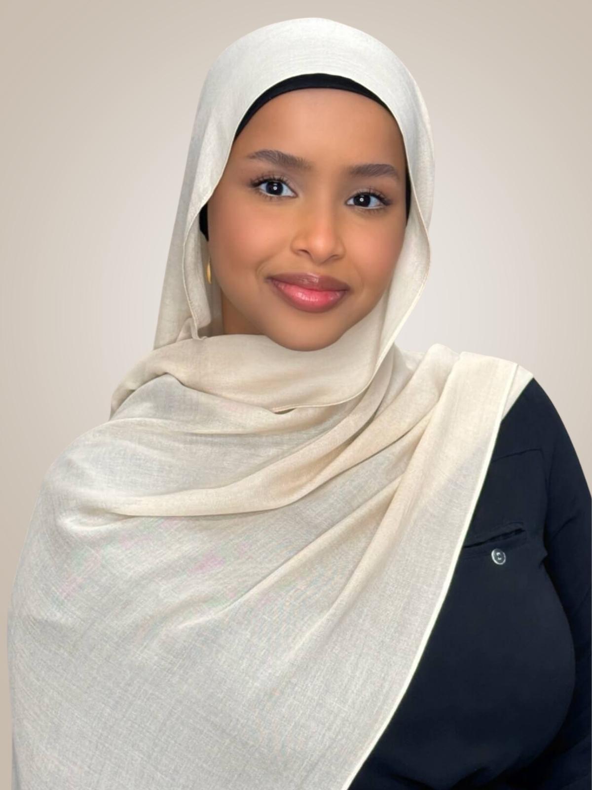 Cotton Modal Hijab-Buttercream