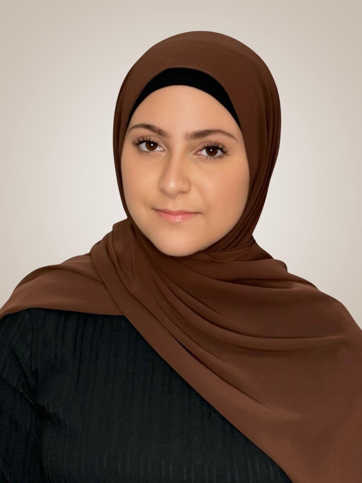 Modish Girl Luxury Chiffon Hijab-Brunette