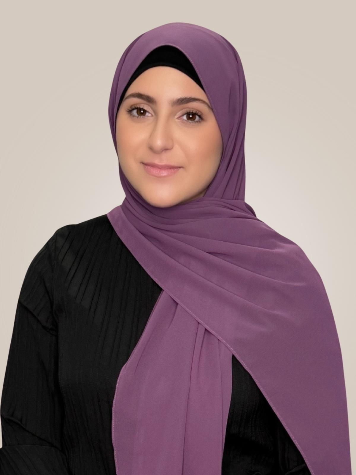 Modish Girl Luxury Chiffon Hijab-Mauve Taupe