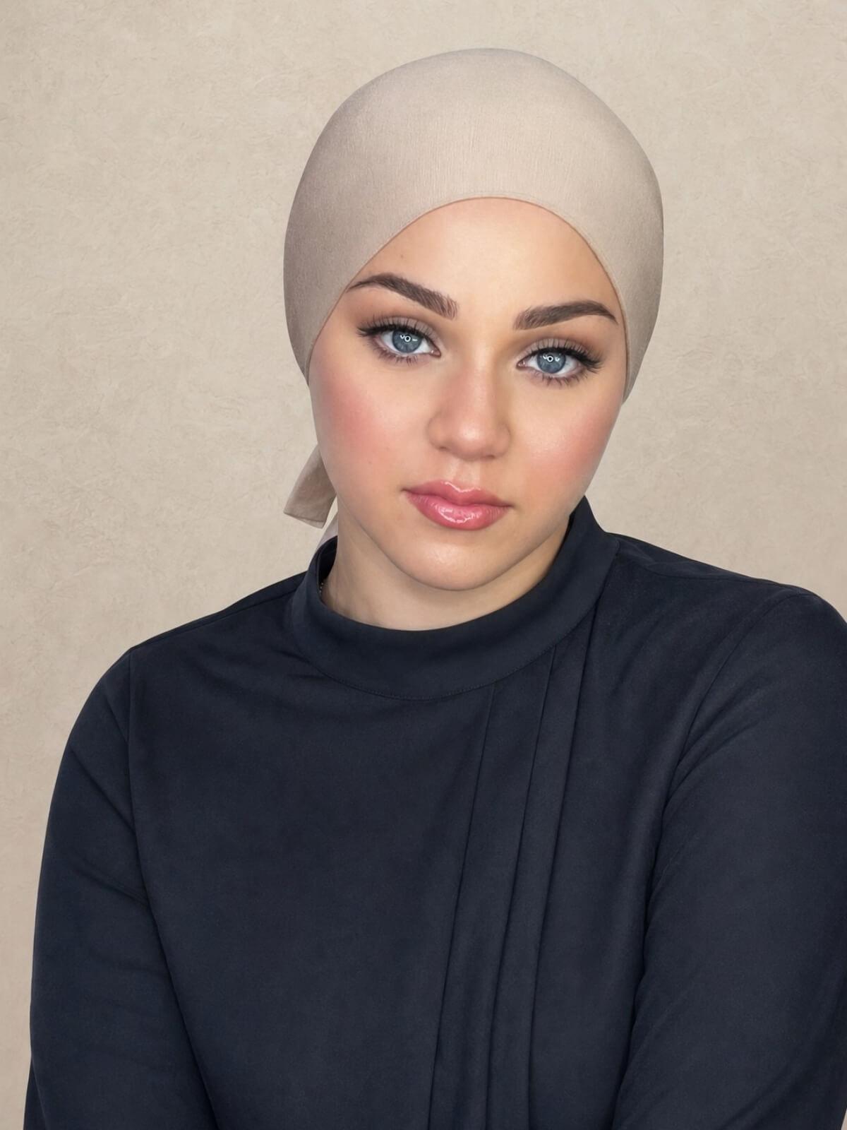 Tie Back Underscarf-Warm Taupe