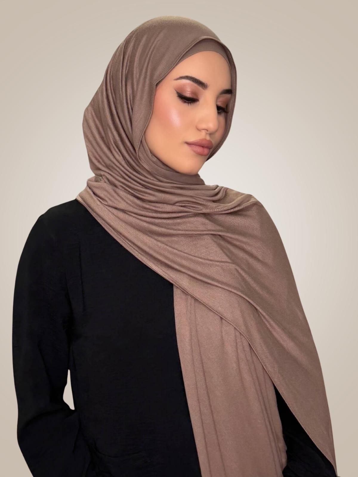 Premium Jersey Hijab-Truffle