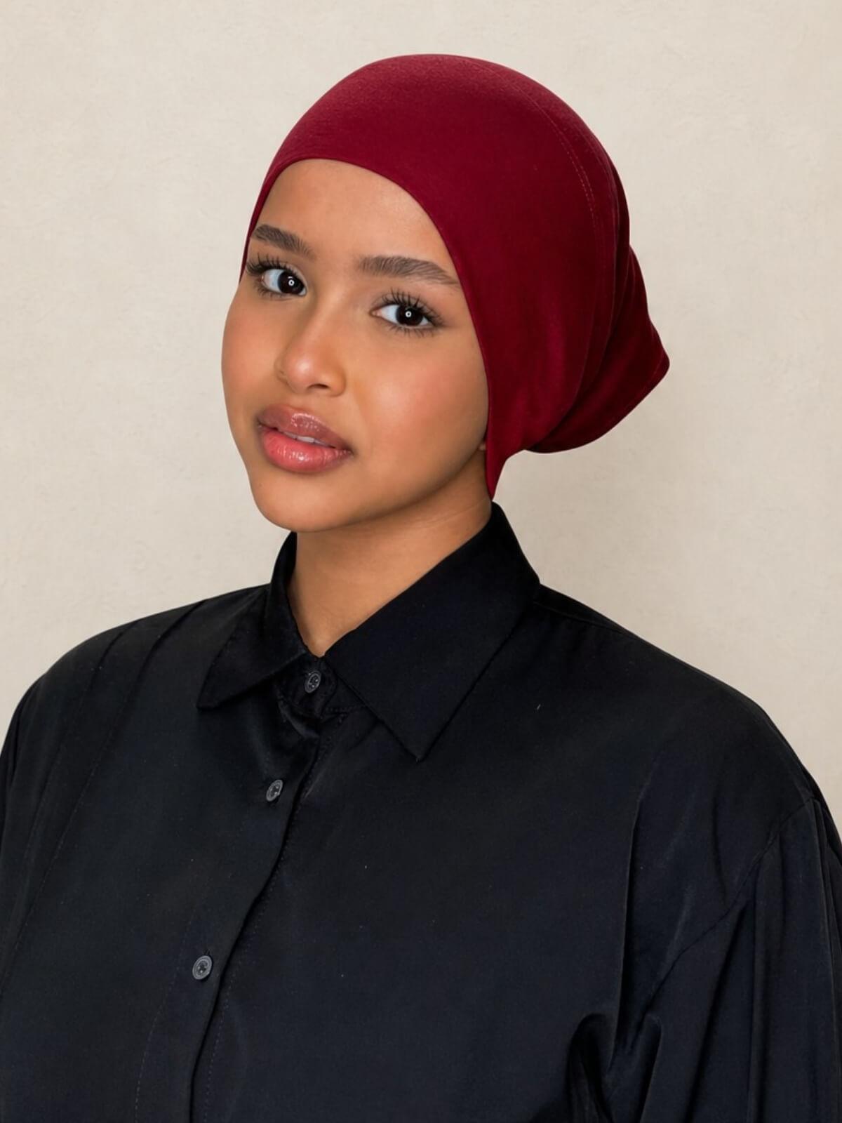 Premium Cotton Underscarf-Mahogany