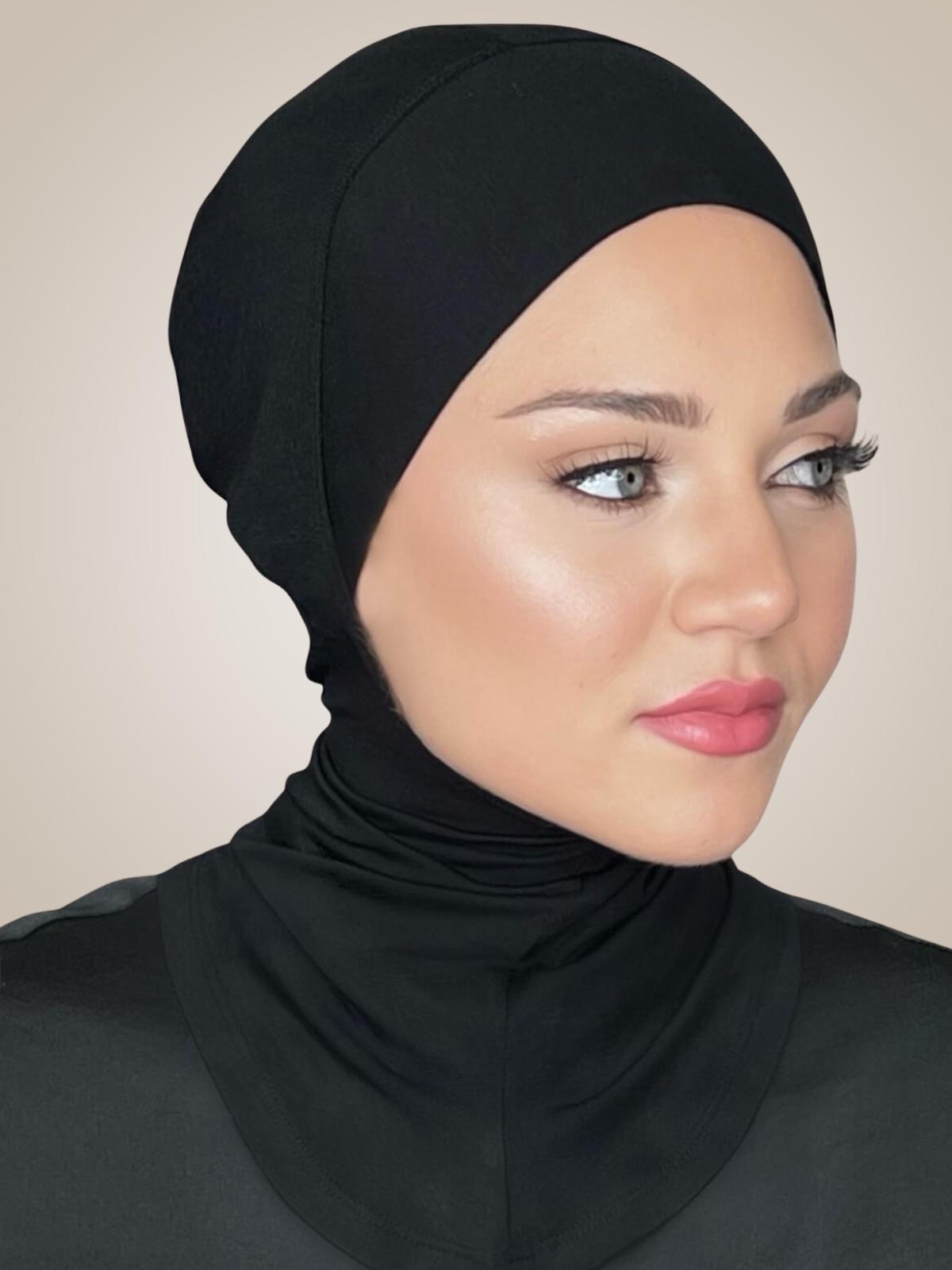 Premium Jersey Full Coverage Underscarf-Black