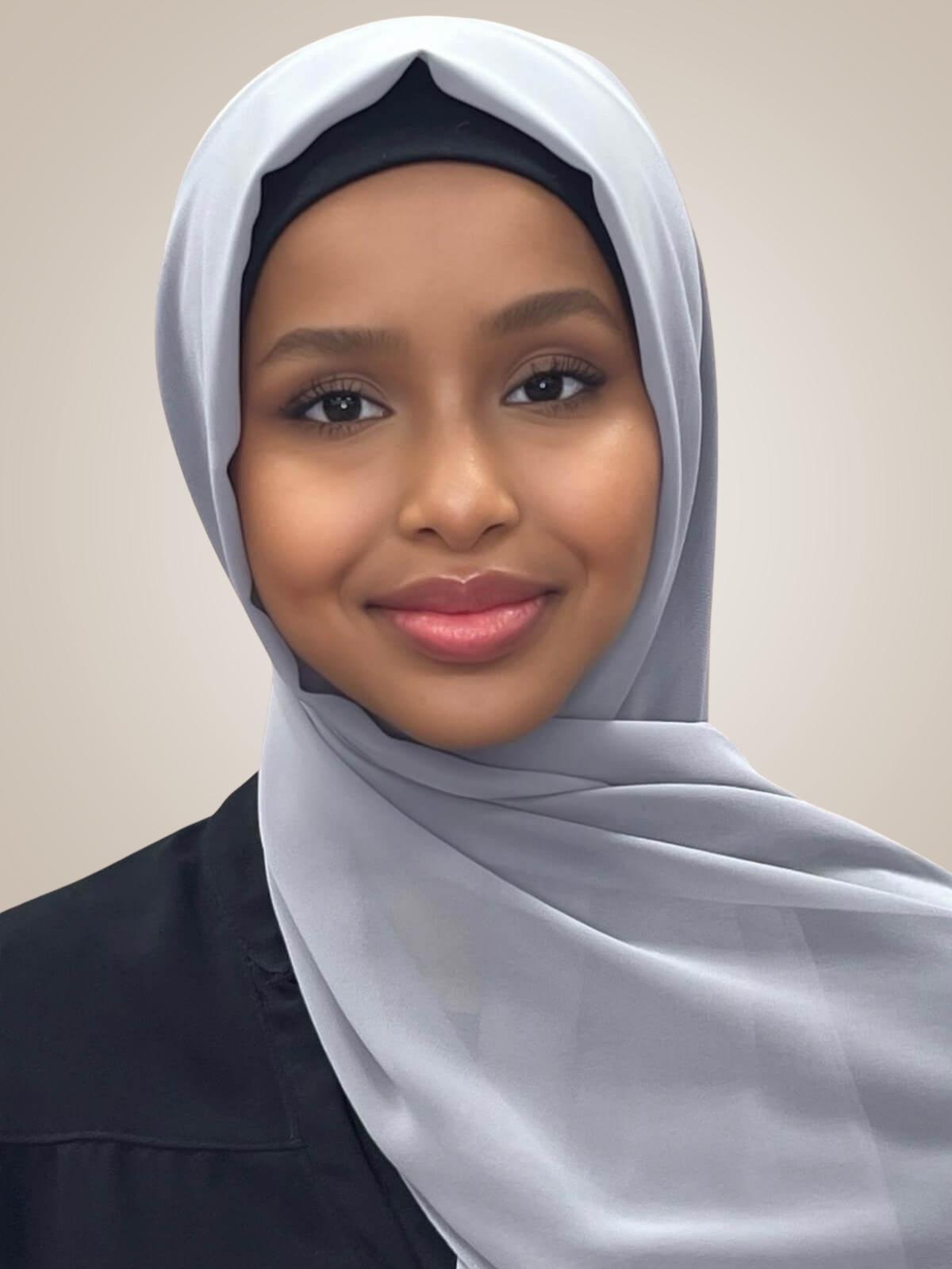 Luxury Chiffon Hijab-Gravity Grey