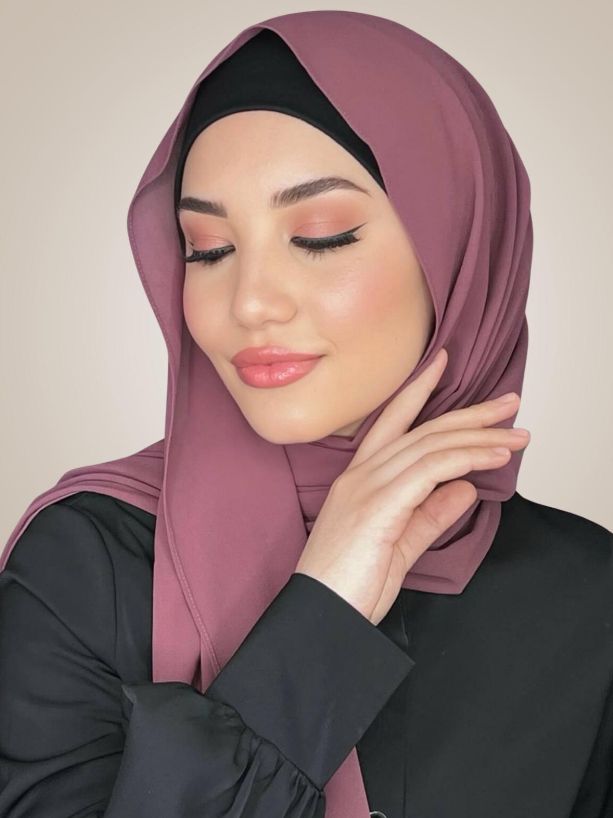 Classic Chiffon Hijab-Plum