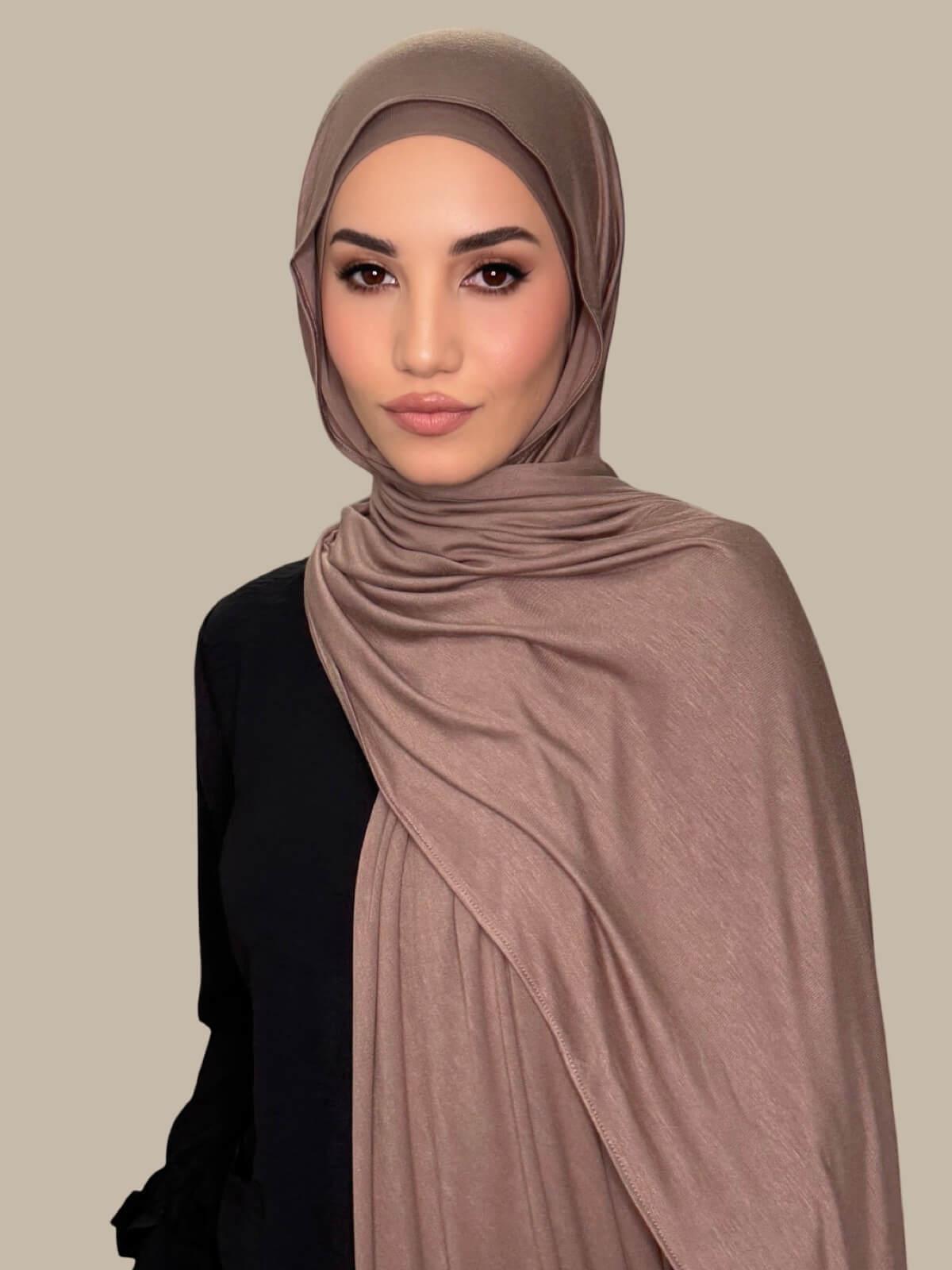 Premium Jersey Hijab-Truffle