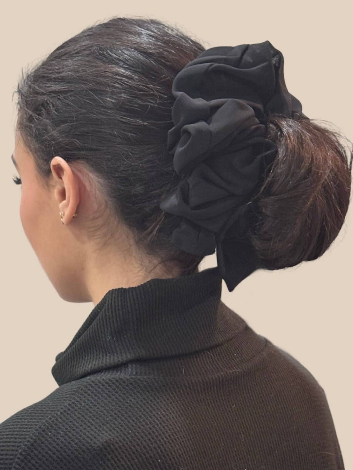 Chiffon Hijab Scrunchie-Black