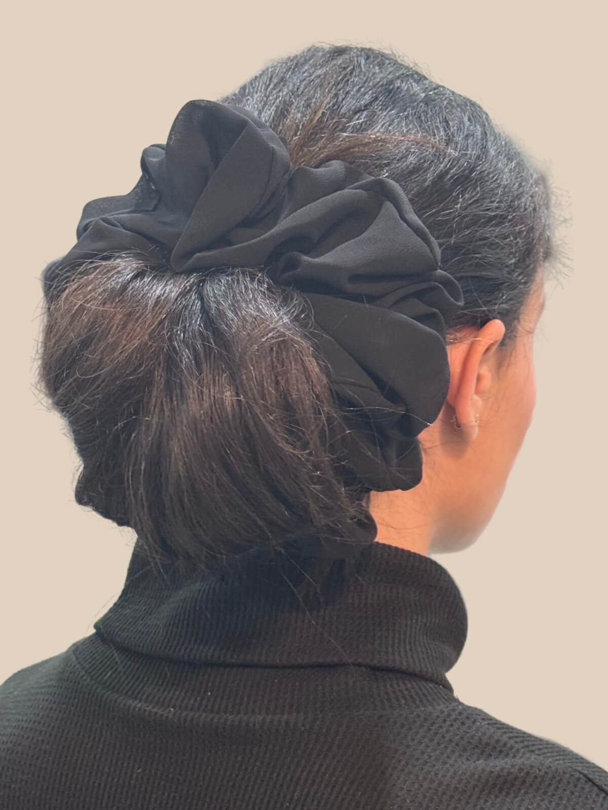 Chiffon Hijab Scrunchie-Black