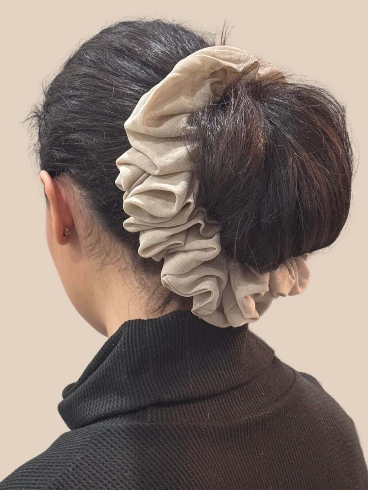 Chiffon Hijab Scrunchie-Nude