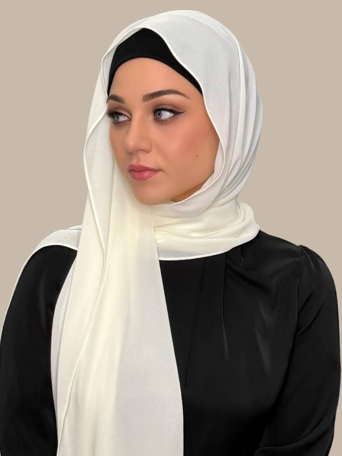 Classic Chiffon Hijab-Classic Ivory