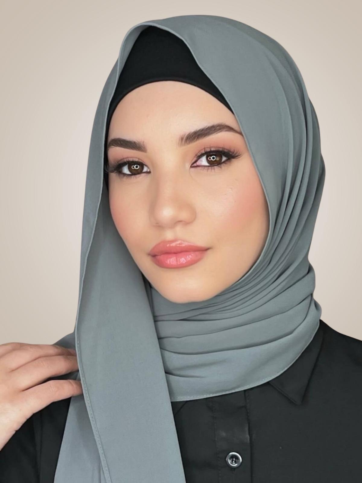Classic Chiffon Hijab-Charcoal
