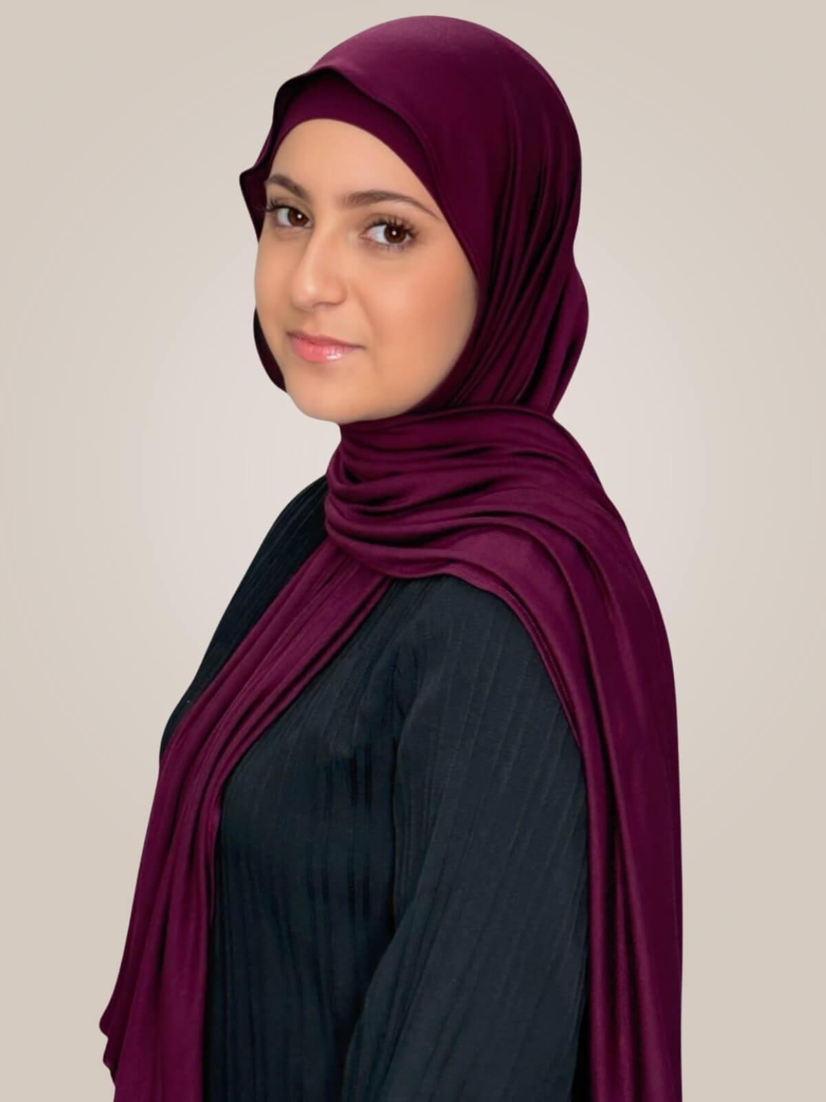 Modish Girl Premium Jersey Hijab-Wine