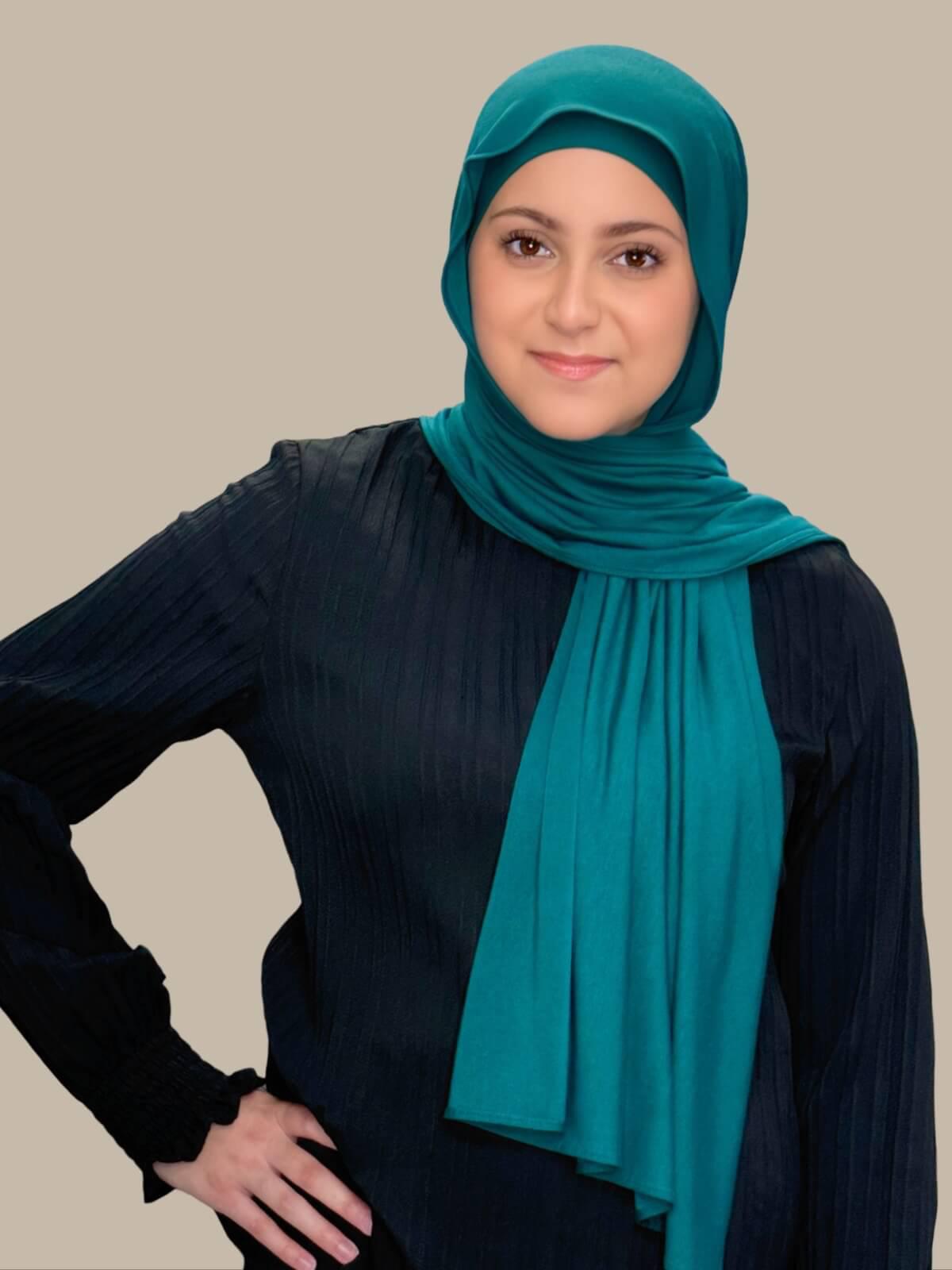 Modish Girl Premium Jersey Hijab-Pine Green